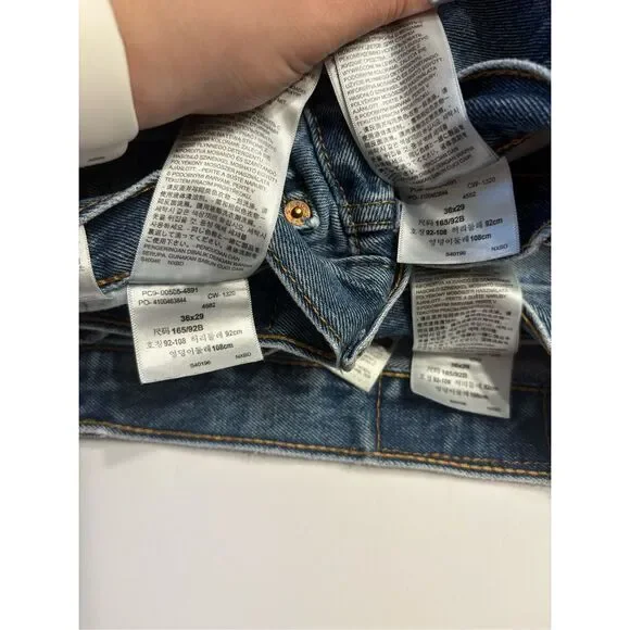 Levi’s 505 Men Slim Straight Fit Light Wash Denim Blue Jean 36Wx29L 4 Pairs